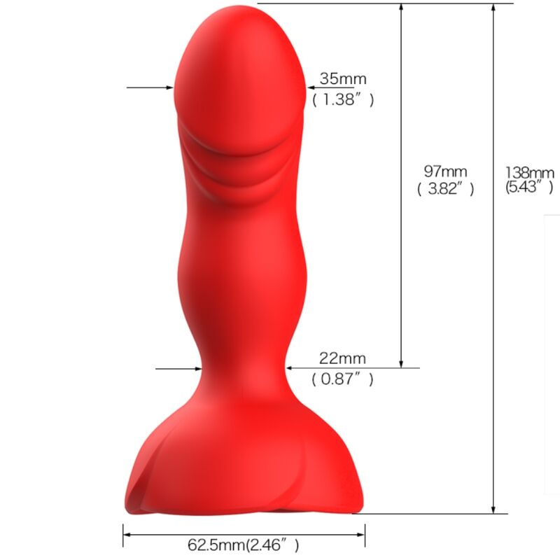 Armony Anal Armony - Extreme A Bloom Rose Vibrator & Anal Plug Remote Control Red