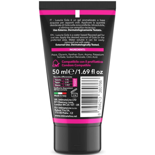 Intimateline Luxuria Oral Sex Gel Cherry Flavor 50 Ml