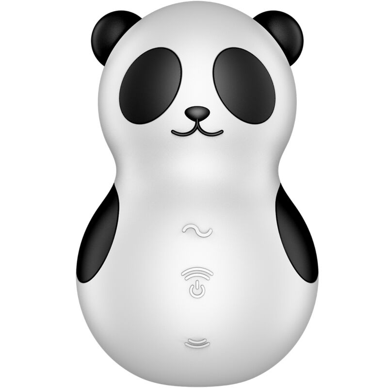 Satisfyer Air Pulse Satisfyer - Pocket Panda Stimulator & Vibrator Black And White