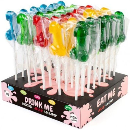 Secretplay Cosmetic Secretplay - Display Assortment Penis Lollipops With Alcohol 40 Units
