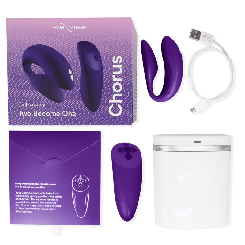 We-Vibe Chorus Vibrator For Couples With Lilac Squeeze Control