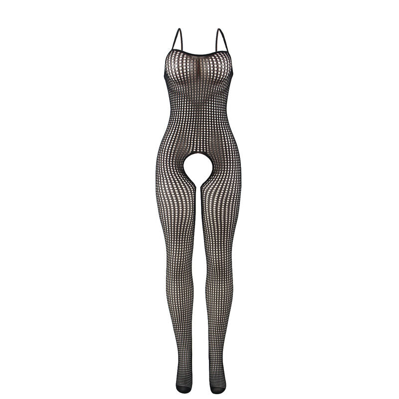 Subblime Bodystockings Subblime - 951726 Black Elastic Fishnet Crotchless Bodystocking One Size