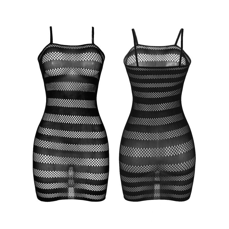 Subblime Dresses Subblime - 951733 Fishnet Dress With Black Stripes One Size