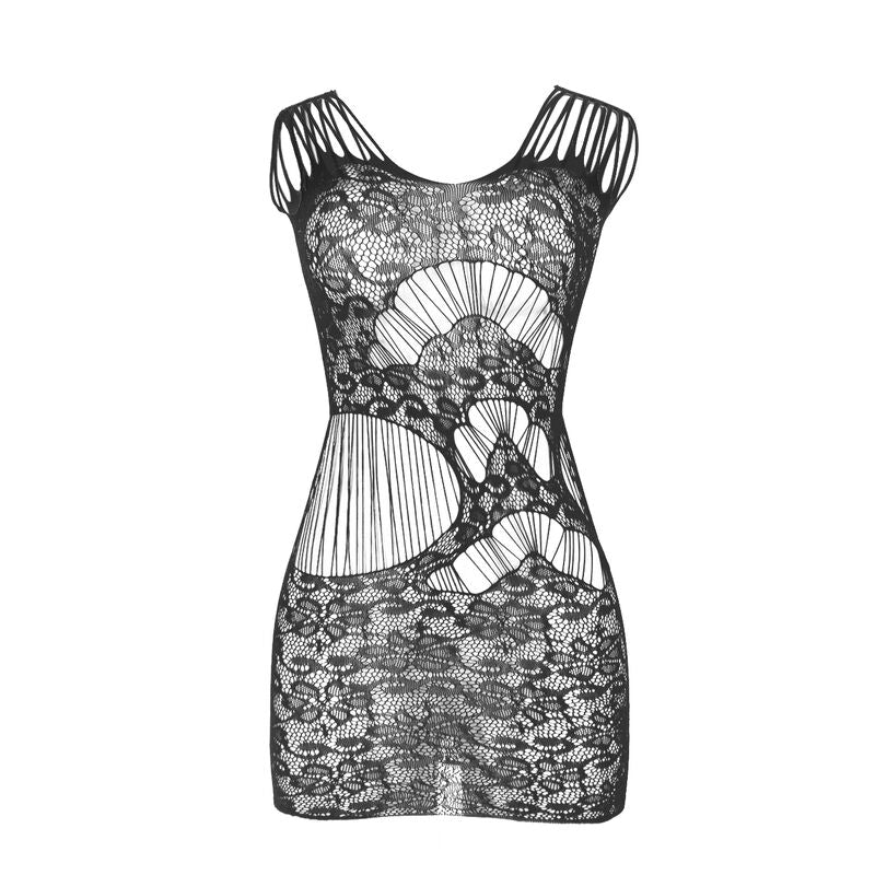 Subblime Dresses Subblime - 951771 Long Dress With Open Back With Fishnet Black One Size
