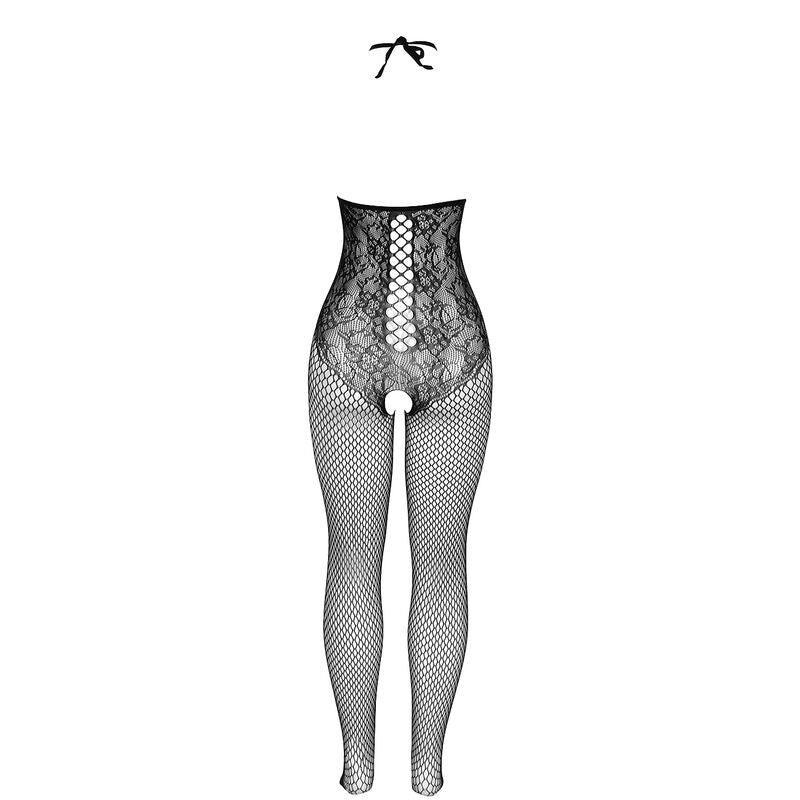 Subblime Bodystockings Subblime - 951849 Open Cup Fishnet Bodystocking And Halter Neck Black One Size