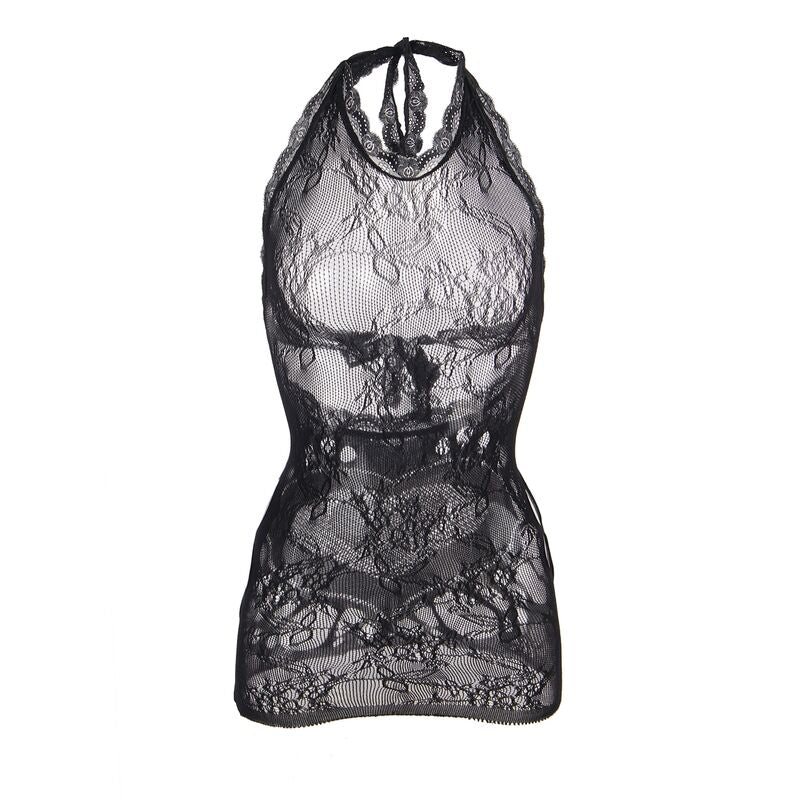 Subblime Dresses Subblime - 952075 Short Fishnet Dress With Back Back And Heart Detail Black One Size