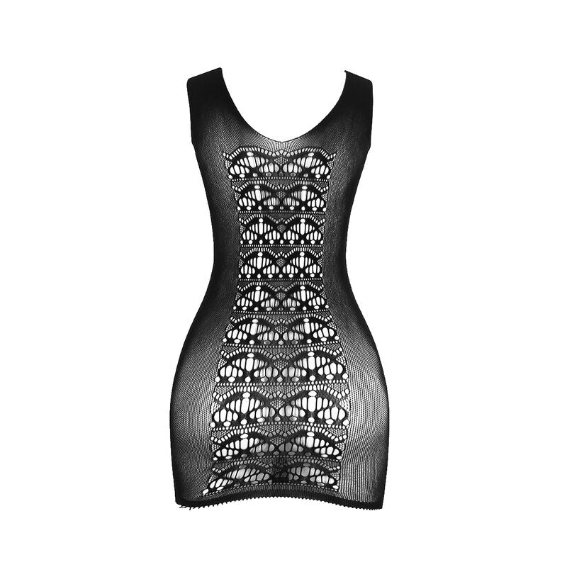 Subblime Dresses Subblime - 952167 Short Elastic Fishnet Dress Black One Size