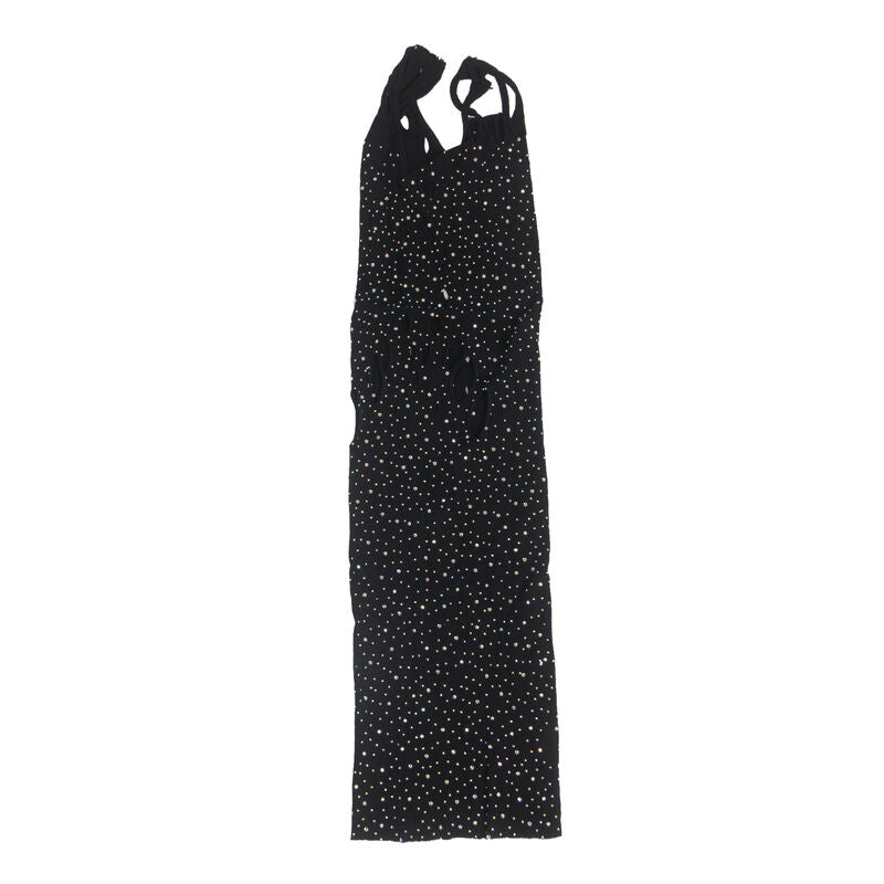 Subblime Dresses Subblime - 952198 Fishnet Dress With Brilliant Diamonds Black One Size