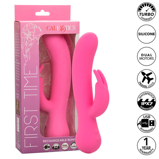 Calexotics First Time Vibrator Rabbit Rechargeable Pink