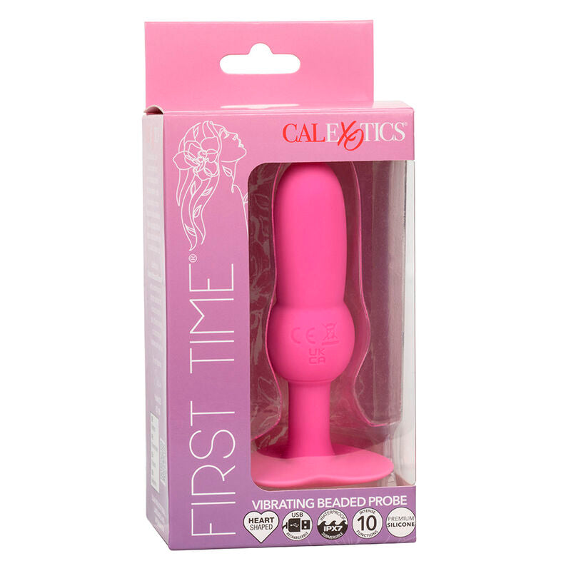 Calexotics First Time Anal Plug Beaded Probe 10 Vibrations Pink