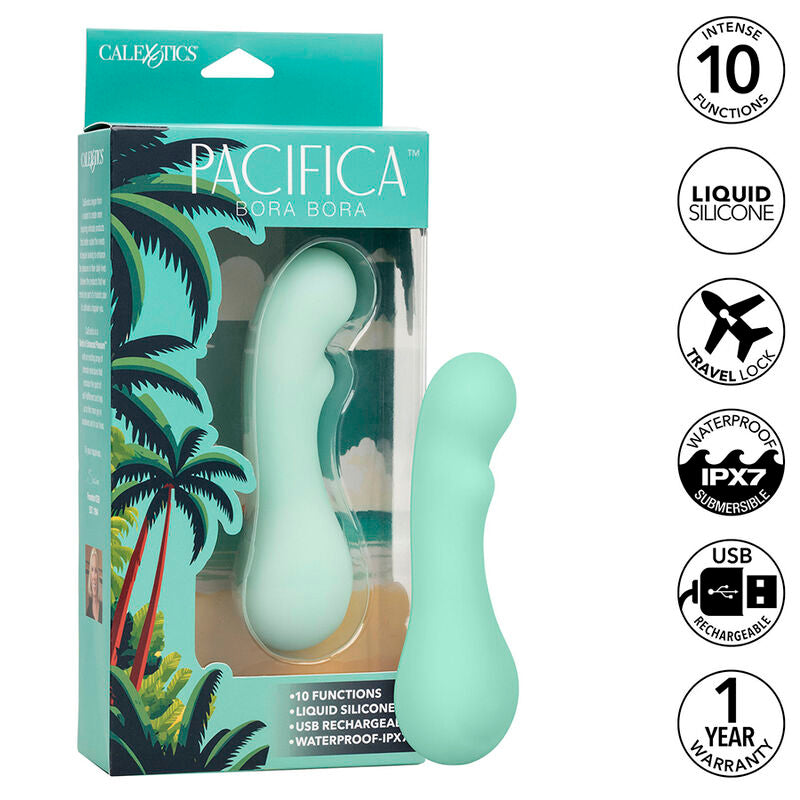 Calexotics Pacifica Bora Bora Estimulator G Spot 10 Vibrations Aqua