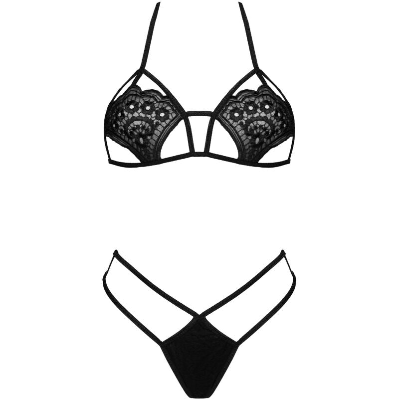 Livco Corsetti Sets Livco Corsetti Fashion - Jimena Lc 20216 Bra + Thong Black One Size