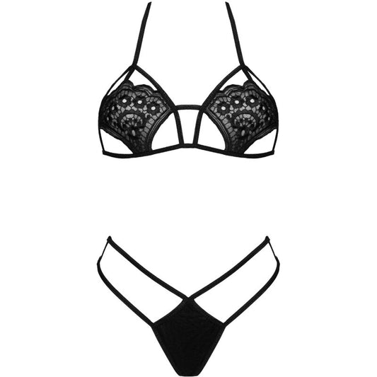Livco Corsetti Sets Livco Corsetti Fashion - Jimena Lc 20216 Bra + Thong Black One Size