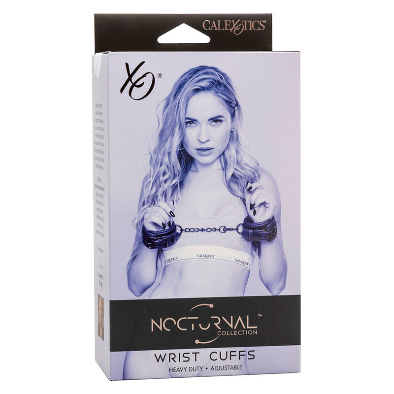 Calexotics Nocturnal Leather Wrist Cuffs Adjustable Black