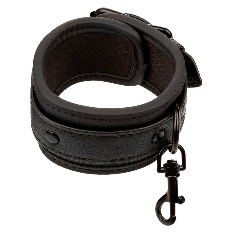 Calexotics Nocturnal Ankle Cuffs Leather Adjustable Black