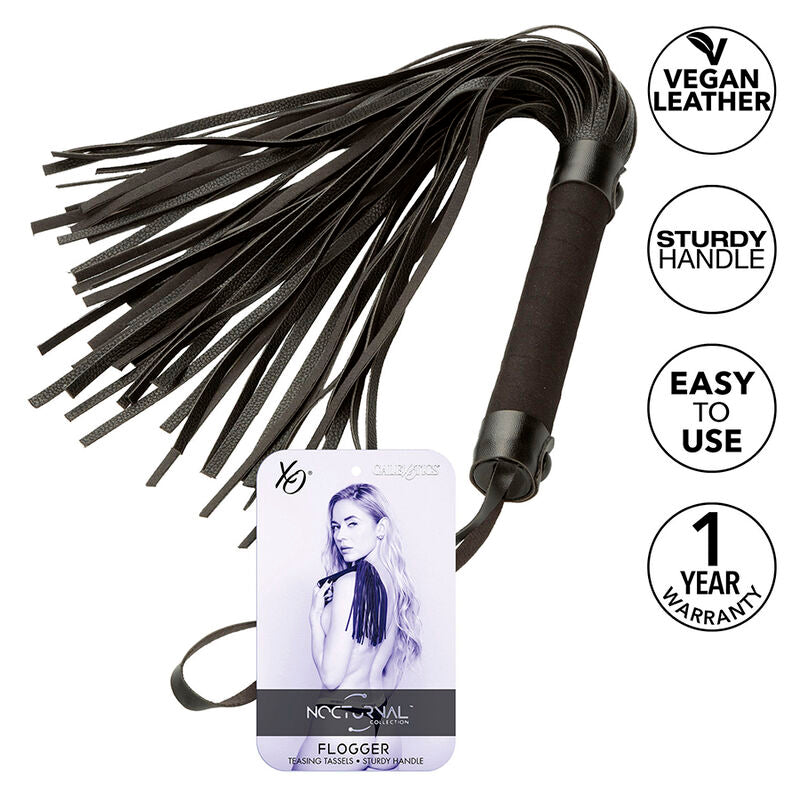 Calexotics Nocturnal Flogger Leather Black
