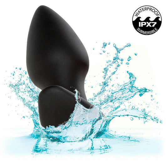 Calexotics Rock Bottom Perfect Anal Plug 10 Vibrations Silicone Black