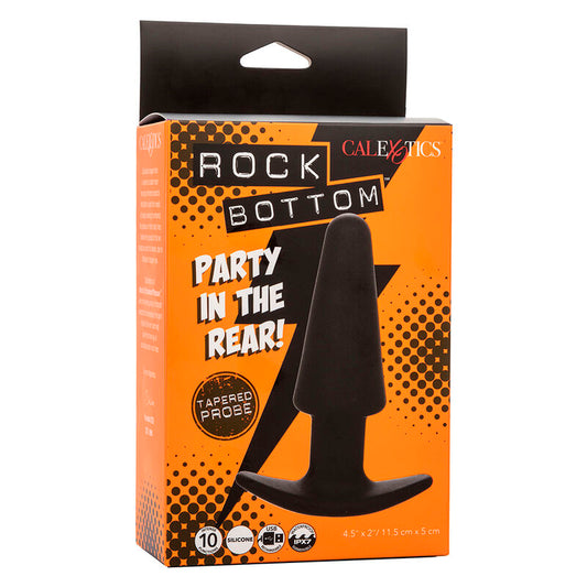 Calexotics Rock Bottom Tapered Anal Plug 10 Vibraciones Silicone Black