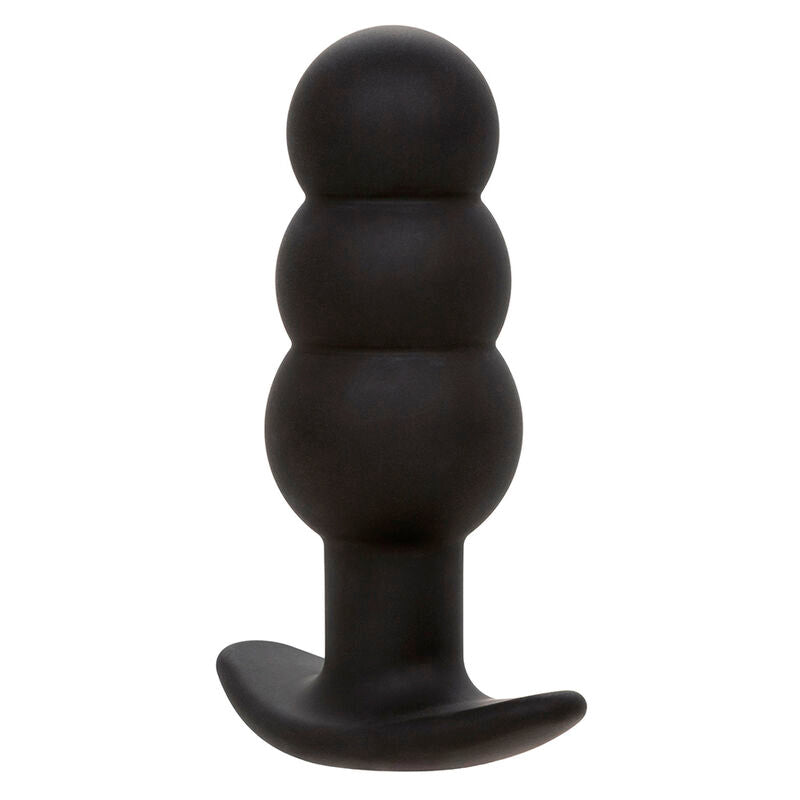 Calexotics Rock Bottom Beaded Anal Plug 10 Vibrations Silicone Black