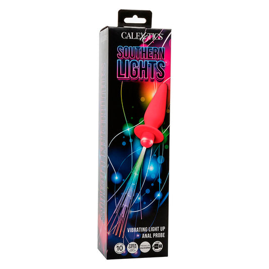 Calexotics Southern Lights Light Up Anal Plug 10 Vibrations Silicone Pink