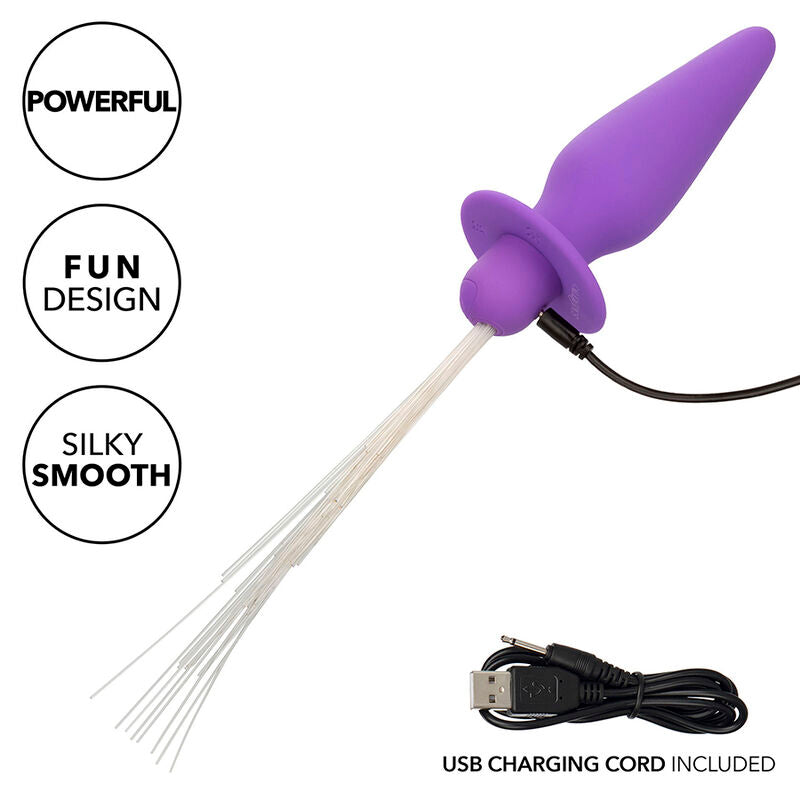 Calexotics Southern Lights Light Up Anal Plug 10 Vibrations Silicone Purple
