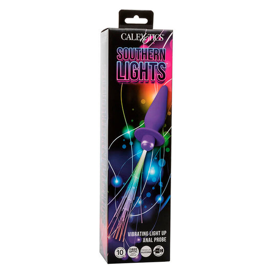 Calexotics Southern Lights Light Up Anal Plug 10 Vibrations Silicone Purple
