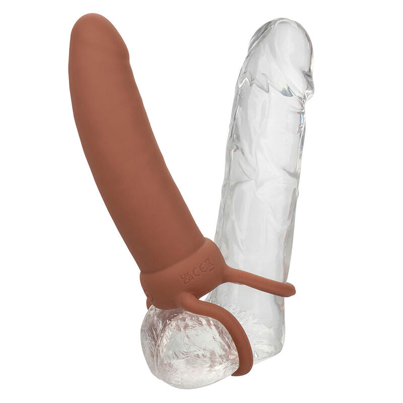 Calexotics Maxx Thick Dual Penetrator 10 Vibrations Brown