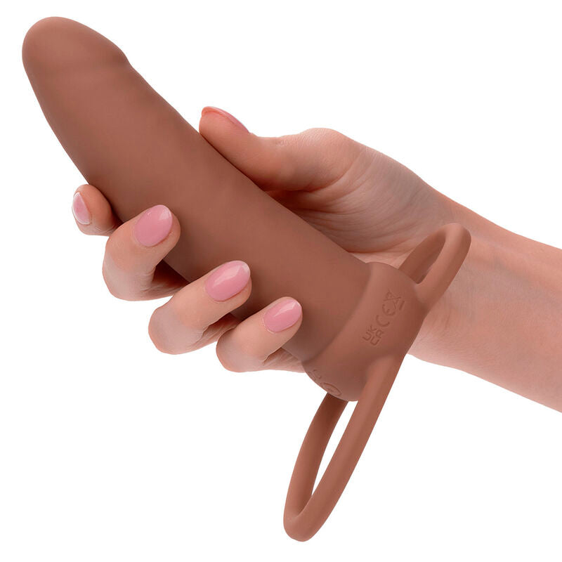 Calexotics Maxx Thick Dual Penetrator 10 Vibrations Brown