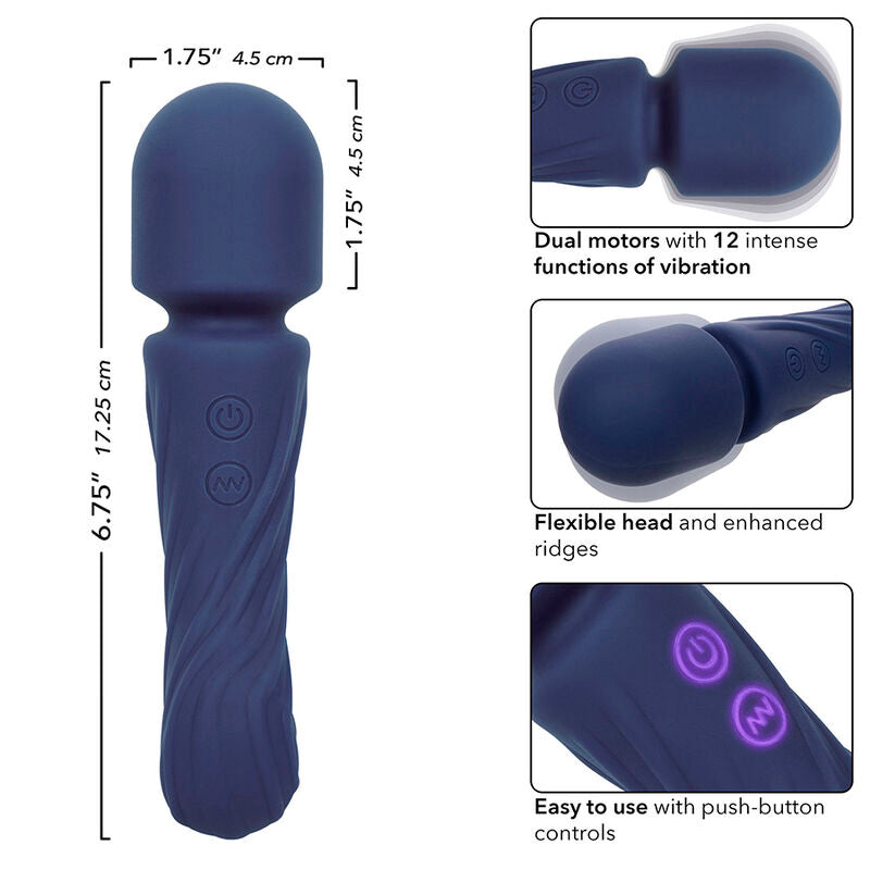 Calexotics Charisma Allure Massager Dual Motors 12 Functions 17.25 Cm X 4.5 Cm Purple