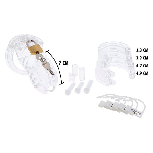 Hidden Desire Extreme Chastity Cock Cage Acrylic Adjustable Clear