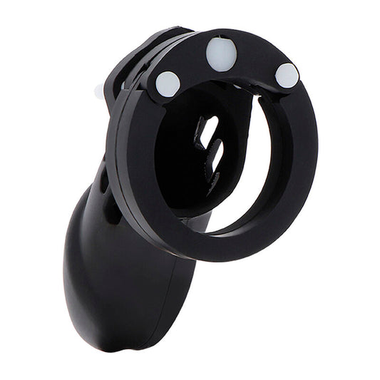 Hidden Desire Extreme Chastity Cock Cage Silicone Size L Black