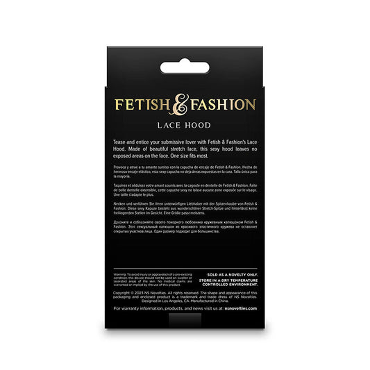 Ns Novelties Fetish & Fashion Lace Hood Black