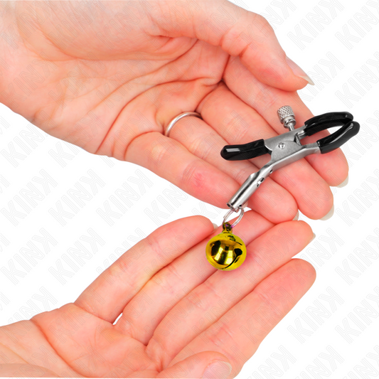 Kink Nipple Grip Kink - Gold Single Bell Nipple Clamp 6 Cm
