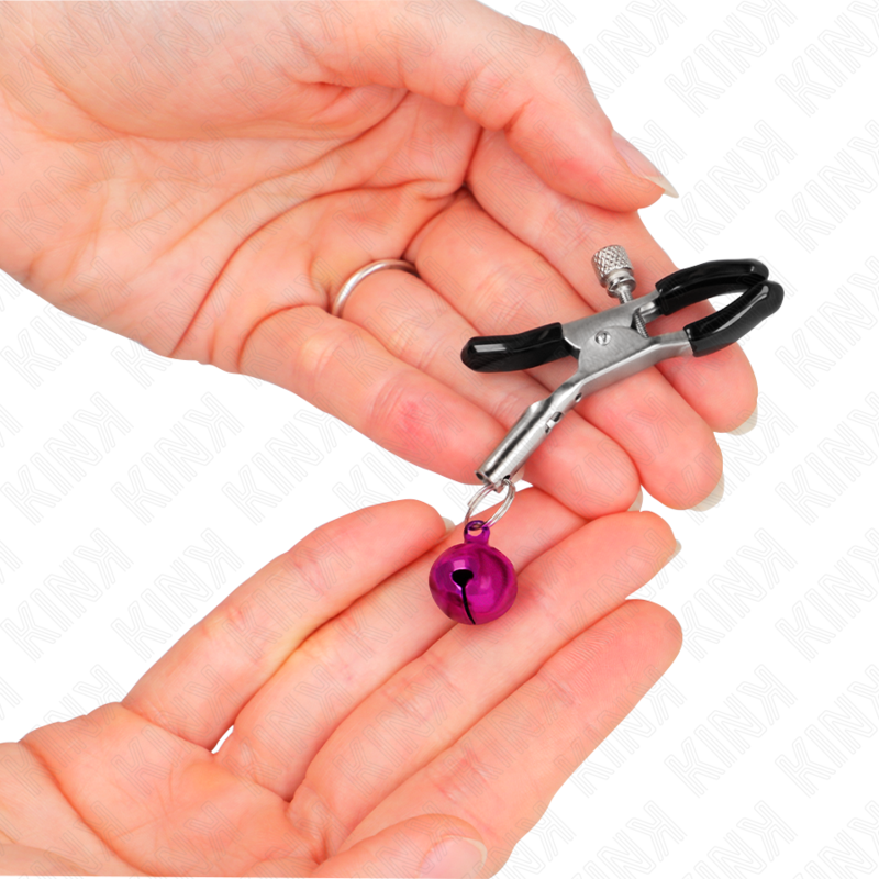 Kink Nipple Grip Kink - Purple Single Bell Nipple Clamp 6 Cm