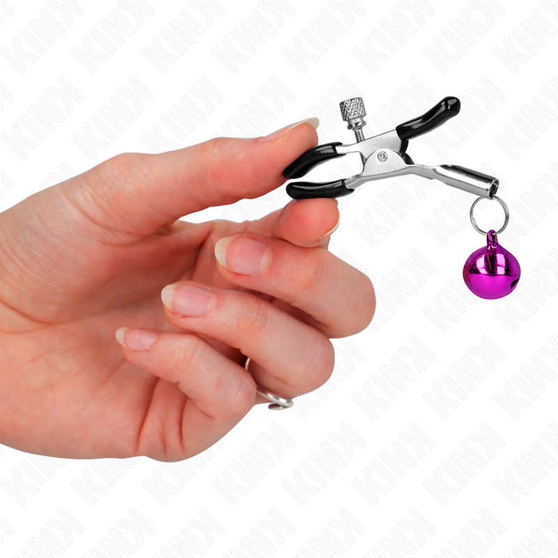 Kink Nipple Grip Kink - Purple Single Bell Nipple Clamp 6 Cm