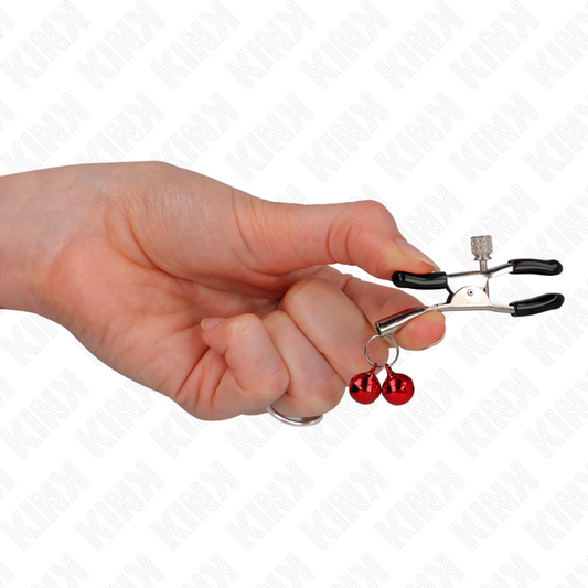 Kink Nipple Grip Kink - Double Bell Nipple Clamp Red 6 Cm