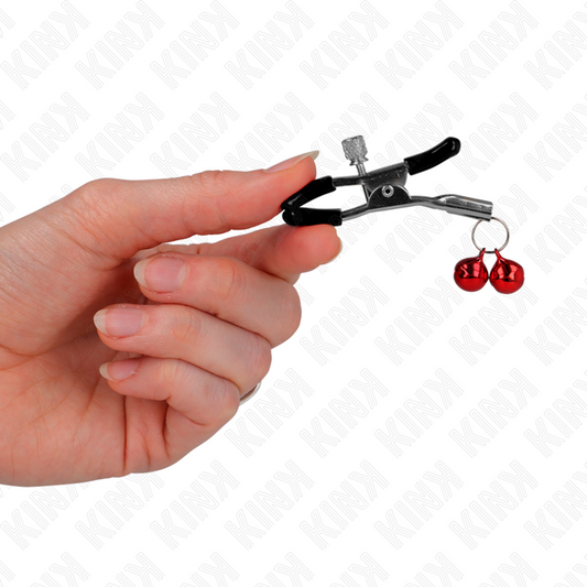 Kink Nipple Grip Kink - Double Bell Nipple Clamp Red 6 Cm