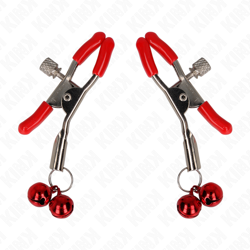 Kink Nipple Grip Kink - Red Double Bell Nipple Clamp Red 6 Cm
