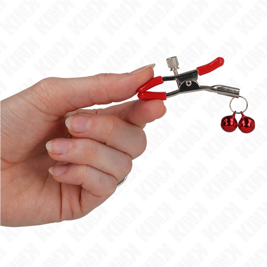 Kink Nipple Grip Kink - Red Double Bell Nipple Clamp Red 6 Cm