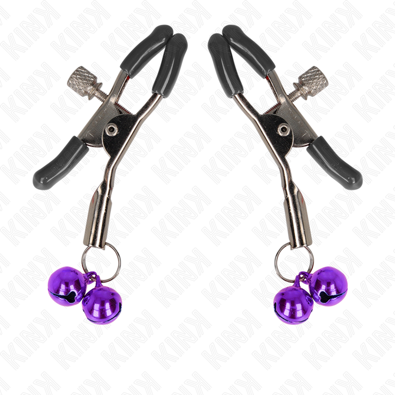 Kink Nipple Grip Kink - Double Bell Nipple Clamp Purple 6 Cm