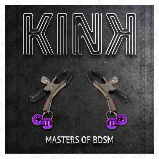 Kink Nipple Grip Kink - Double Bell Nipple Clamp Purple 6 Cm