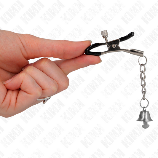 Kink Nipple Grip Kink - Silver Bell Pendant Nipple Clamps 6 Cm