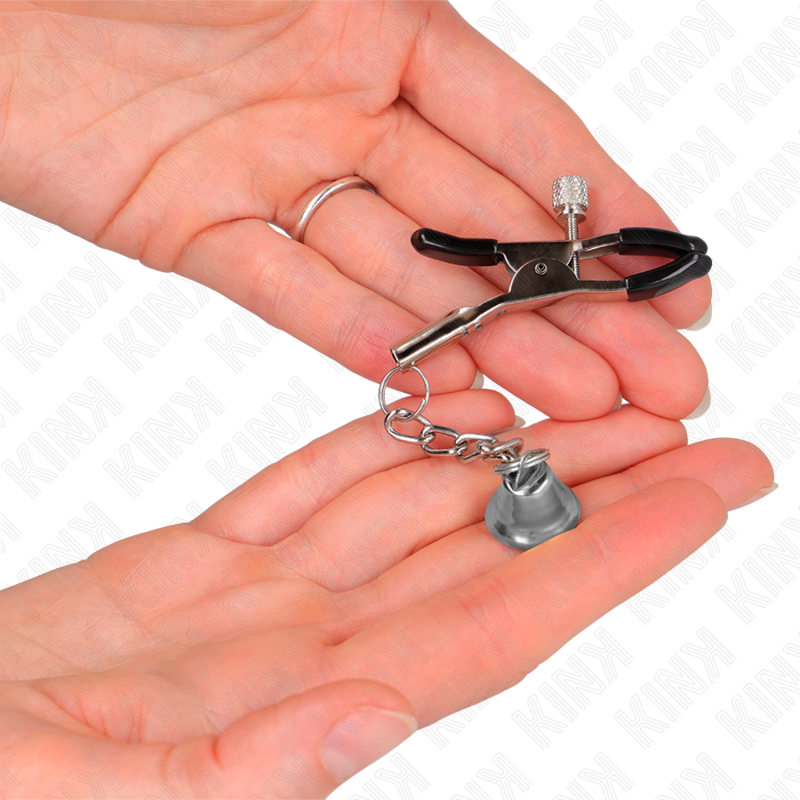 Kink Nipple Grip Kink - Silver Bell Pendant Nipple Clamps 6 Cm