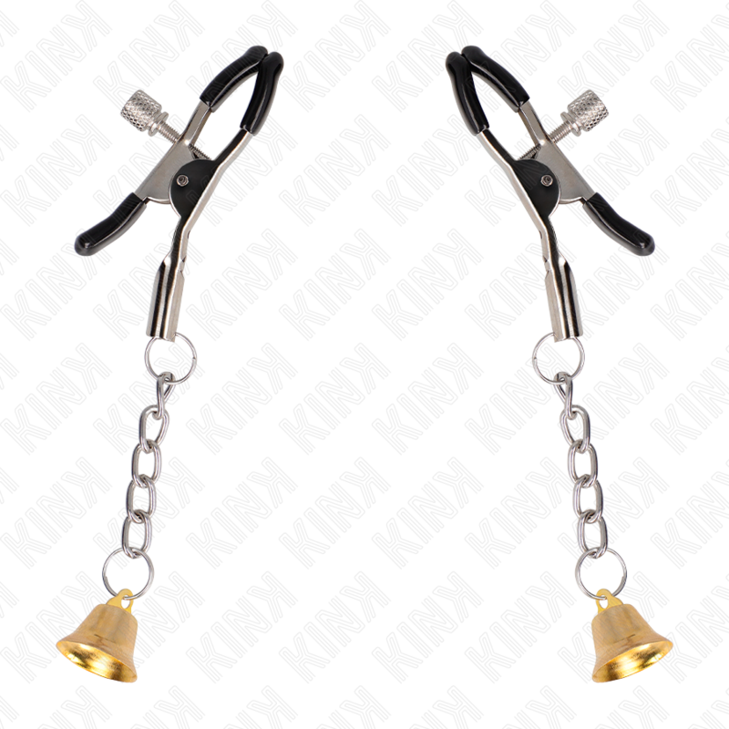 Kink Nipple Grip Kink - Gold Bell Pendant Nipple Clamps 6 Cm
