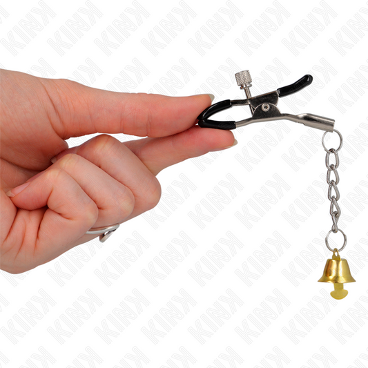 Kink Nipple Grip Kink - Gold Bell Pendant Nipple Clamps 6 Cm