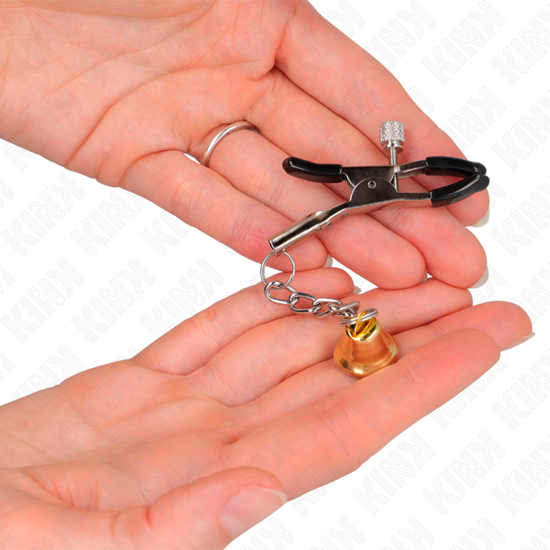 Kink Nipple Grip Kink - Gold Bell Pendant Nipple Clamps 6 Cm