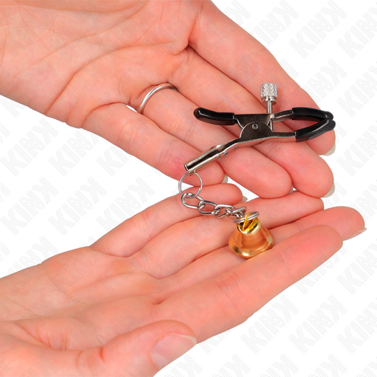 Kink Nipple Grip Kink - Gold Bell Pendant Nipple Clamps 6 Cm