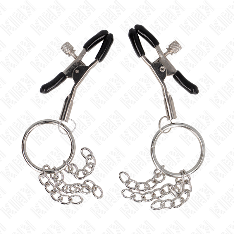 Kink Nipple Grip Kink - O Ring Nipple Clamp And Little Chain Silver 6 Cm