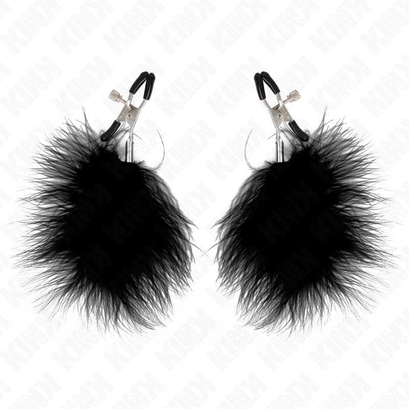 Kink Nipple Grip Kink - Feather Nipple Clamp Black 7 Cm