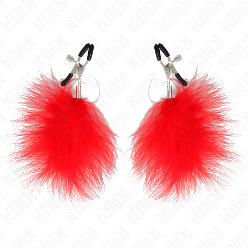 Kink Nipple Grip Kink - Feather Nipple Clamp Red 7 Cm